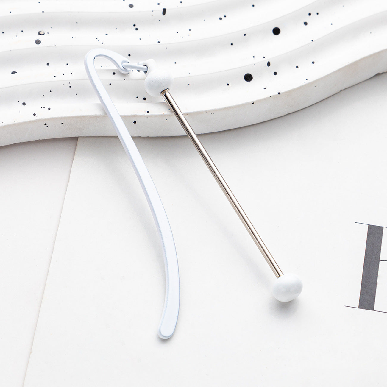 Wholesale Solid Color Beadable Bookmarks Metal DIY for Beadable Bar